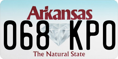 AR license plate 068KPO