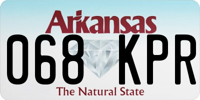 AR license plate 068KPR