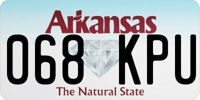 AR license plate 068KPU