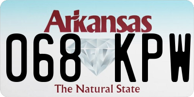 AR license plate 068KPW