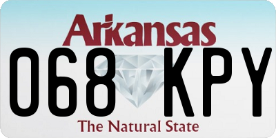 AR license plate 068KPY