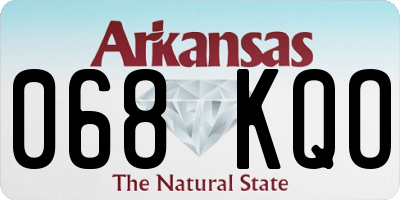 AR license plate 068KQO