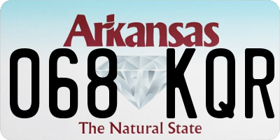 AR license plate 068KQR