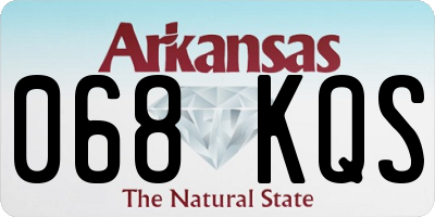 AR license plate 068KQS