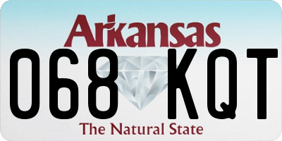 AR license plate 068KQT