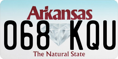 AR license plate 068KQU