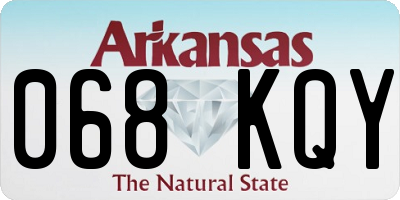 AR license plate 068KQY