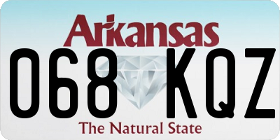 AR license plate 068KQZ