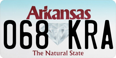 AR license plate 068KRA