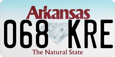 AR license plate 068KRE