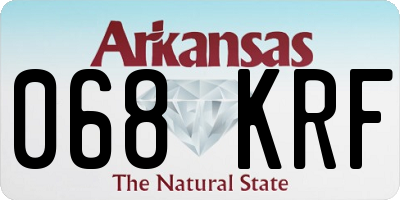 AR license plate 068KRF
