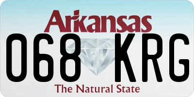 AR license plate 068KRG