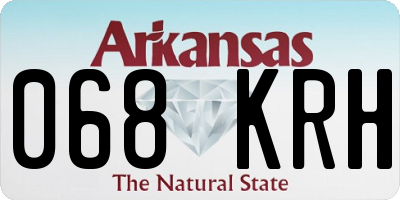 AR license plate 068KRH