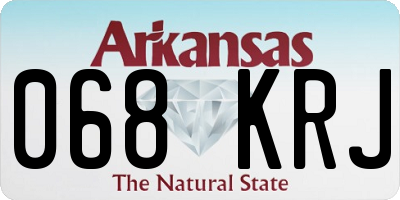 AR license plate 068KRJ