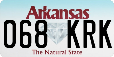 AR license plate 068KRK