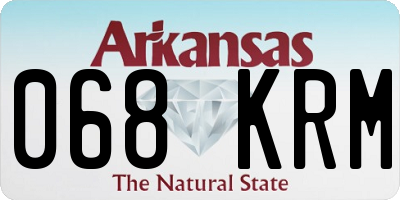 AR license plate 068KRM