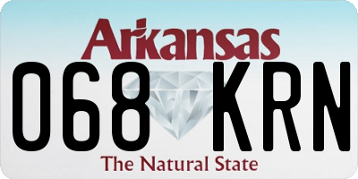 AR license plate 068KRN