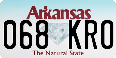 AR license plate 068KRO