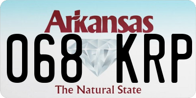 AR license plate 068KRP