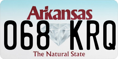 AR license plate 068KRQ