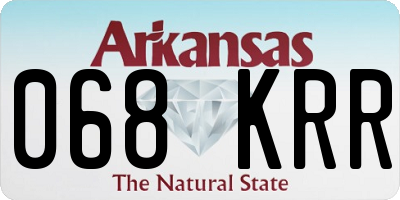 AR license plate 068KRR