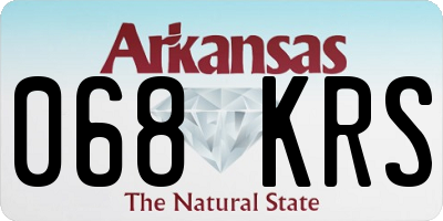 AR license plate 068KRS