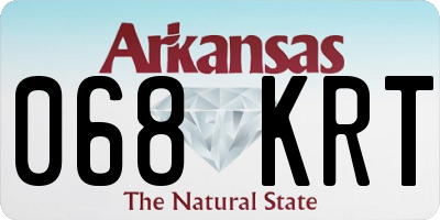 AR license plate 068KRT