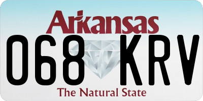 AR license plate 068KRV