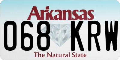 AR license plate 068KRW