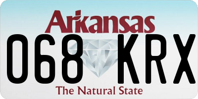 AR license plate 068KRX