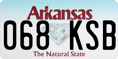 AR license plate 068KSB