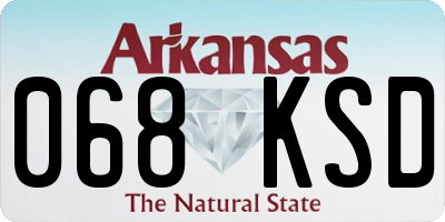 AR license plate 068KSD