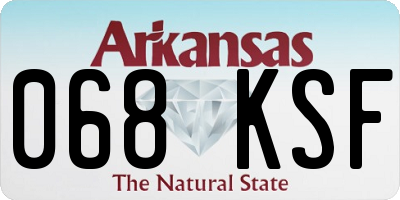 AR license plate 068KSF