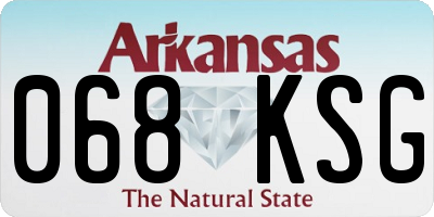 AR license plate 068KSG