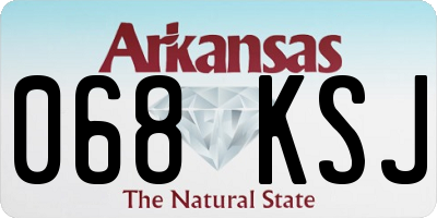 AR license plate 068KSJ