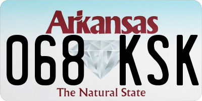 AR license plate 068KSK
