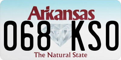 AR license plate 068KSO