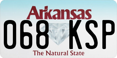 AR license plate 068KSP
