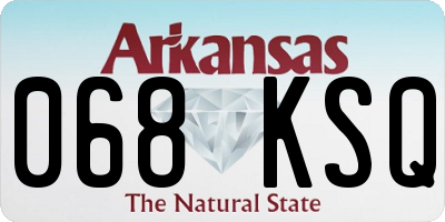 AR license plate 068KSQ