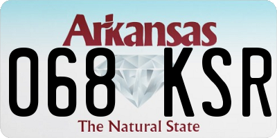 AR license plate 068KSR