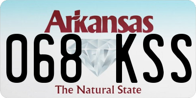 AR license plate 068KSS