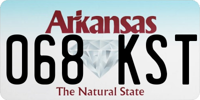 AR license plate 068KST