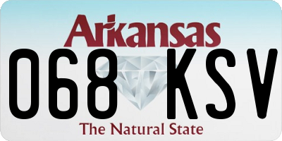 AR license plate 068KSV