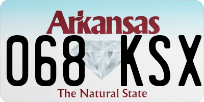 AR license plate 068KSX