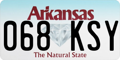 AR license plate 068KSY