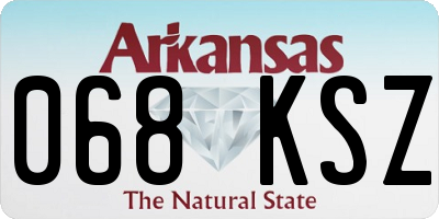 AR license plate 068KSZ