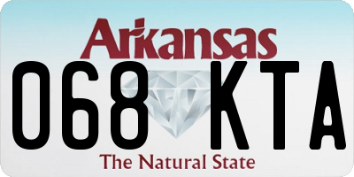 AR license plate 068KTA