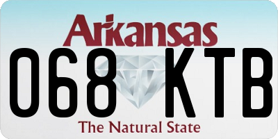 AR license plate 068KTB