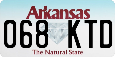 AR license plate 068KTD