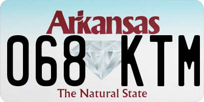 AR license plate 068KTM